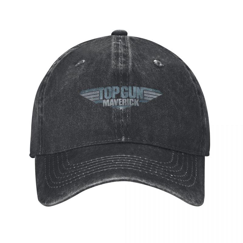TOP GUN MAVERICK Washed Cotton Baseball Cap Classic Design with Iconic Logo Durable Canvas for Everyday Wear