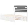 Bed Frame with Upholstered Headboard Light Grey 75 x 190 cm