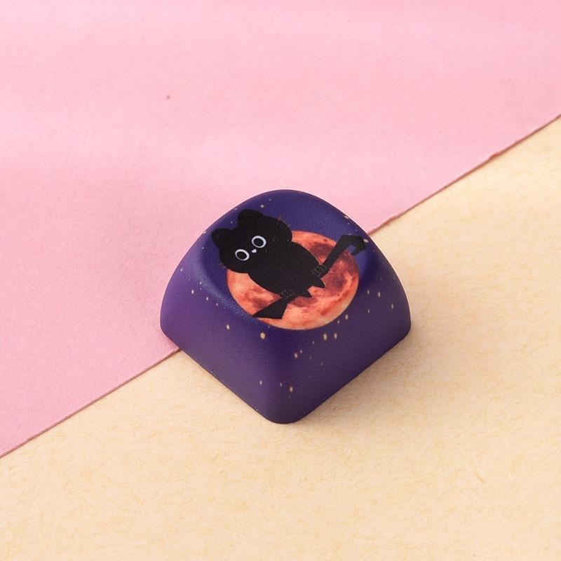 5/10Pcs Halloween Themed Custom Keycaps Cute Ghost Pumpkin Prints For Mechanical Keyboard Diy Holiday Gifts