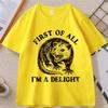 I'm A Delight Funny Graphic Tee Possum Short Sleeve Round Neck T-shirt Men Women Casual Animal Tshirt Streetwear Clothes Tops