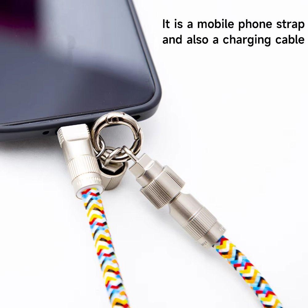 Type C to Type C Phone Neck Straps Lanyard Fast Charger Charging Cable
