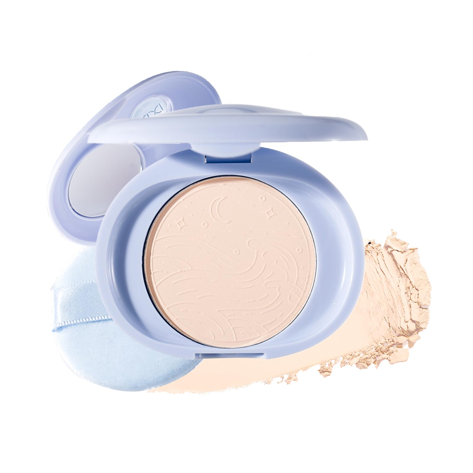 XIXI BOX Mini Face Powder Powder Foundation Shine Natural Smooth Finish Fits Easily in a Pouch Portable MINI - Control, Coverage, - - #2Skin