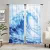 2-Panels Modern Minimalist Wave Diagram Curtains   Shade and Privacy Protection   Suitable for Decorating Various Rooms