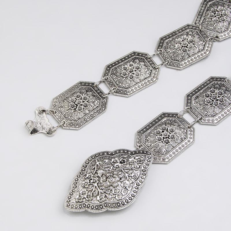 Women's Retro Ethnic Metal Waist Chain Belt for Belly Dance and Dress Decoration