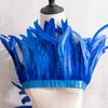 2 Meters/Strip Rooster Tail Cloth Edge Chicken Feather Cloth Strip Performance Dress Skirt Cloth With Shawl Feather Decoration Clothing Accessories