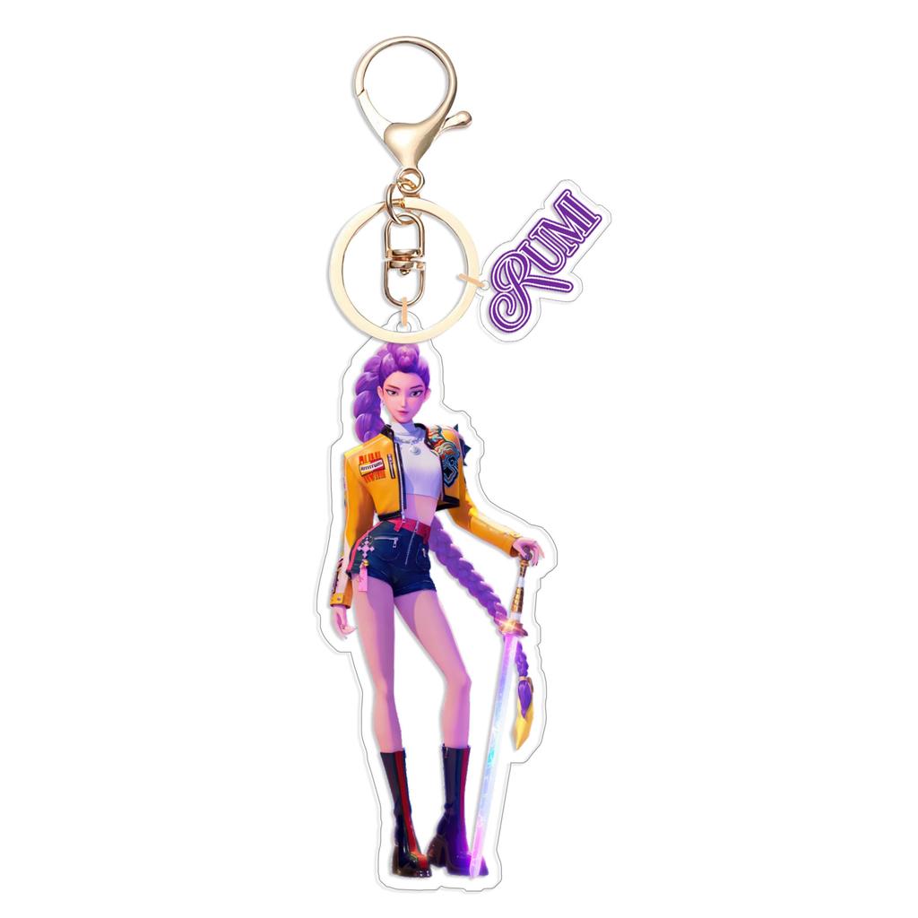 Porte-clés Acrylique pour Chasseurs de Démons Populaire Kpop Huntr-X Mira Rumi Zoey Saja Garçons Sac à Dos Pendentif de Voiture Cadeau Exquis