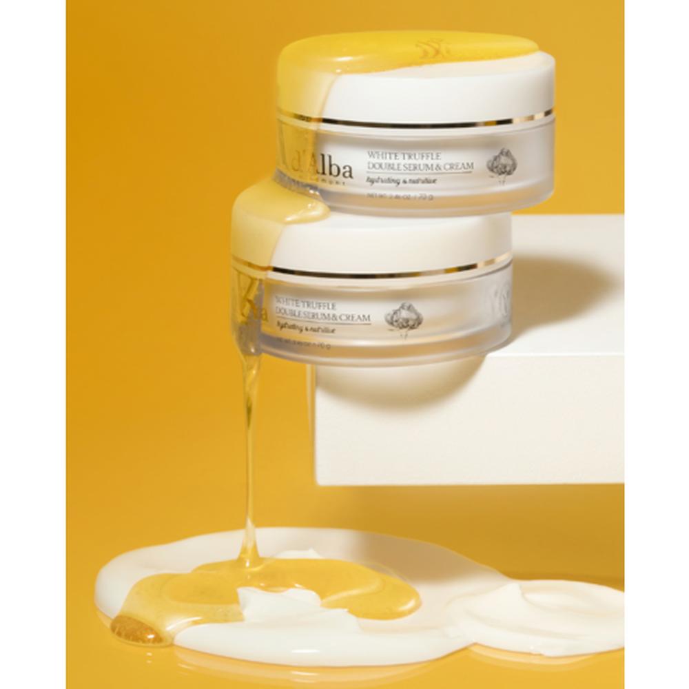 d'Alba White Truffle Double Serum & Cream 70g – Intensive Moisture, Skin Firming, Korean