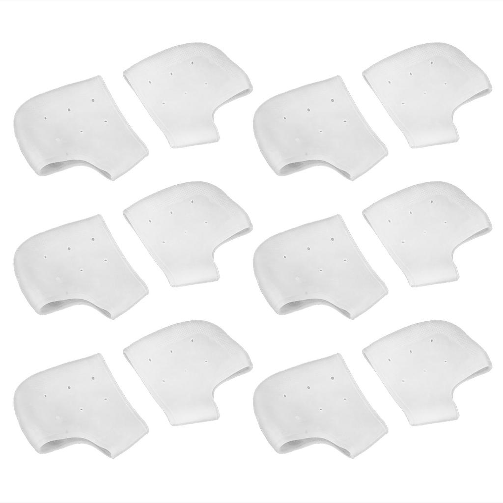 6 pares de almohadillas para el talón Protector de cojín cubierta protectora del talón con absorción de impactos con agujeros