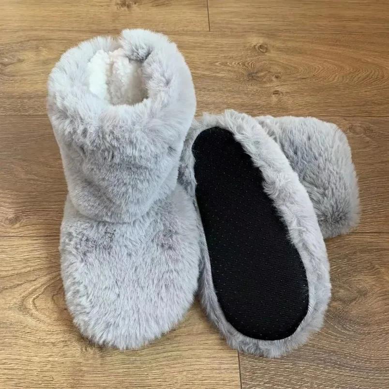Home Fuzzy Slipper Women Winter Fur Men Male Warm Plush Indoor Flat Female Room Fluffy House Floor Wool Fleece Shoes Boots Hairy