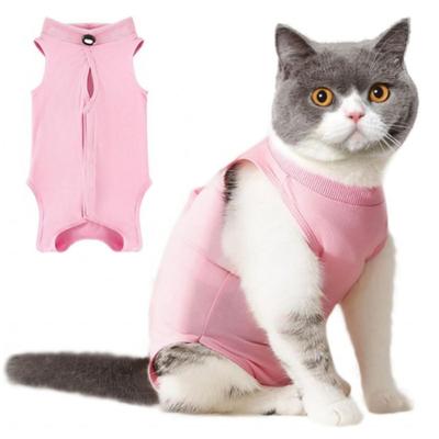 Combinaison Anti-léchage Douce pour Chat Sevrage Combinaison Gilet Vêtements de Rétablissement pour Chaton Vêtements Post-opératoires Combinaison de Stérilisation pour Chat Pour Animal de Compagnie