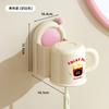 No Punching Wall Hanging Toothbrush Cup Holder Bathroom Dopamine Toilet Plastic Suction Cup Toothbrush Cup Storage Rack