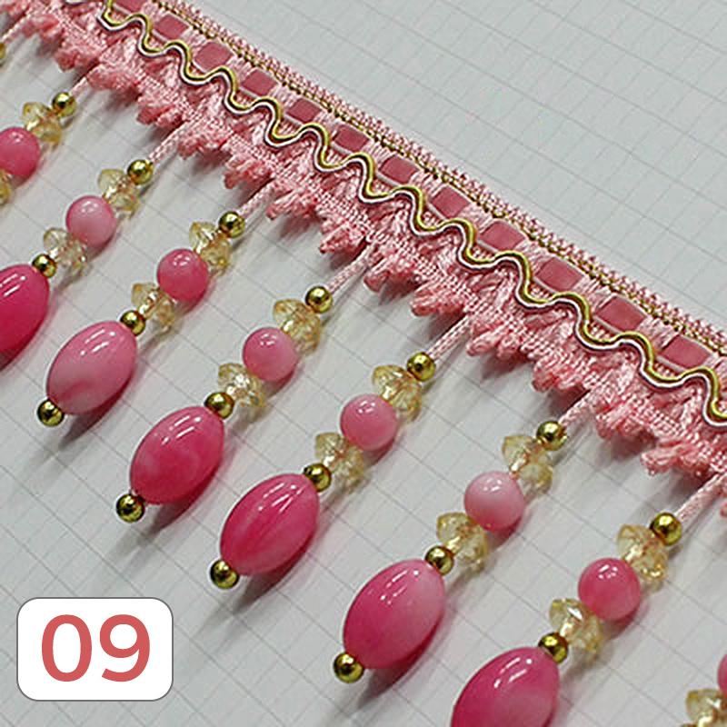 1M Crystal Pendant Beaded Lace Trim Tassel Fringe DIY Stage Home Curtain Decor Accessories Upholstery Party Hanging Ring Cords
