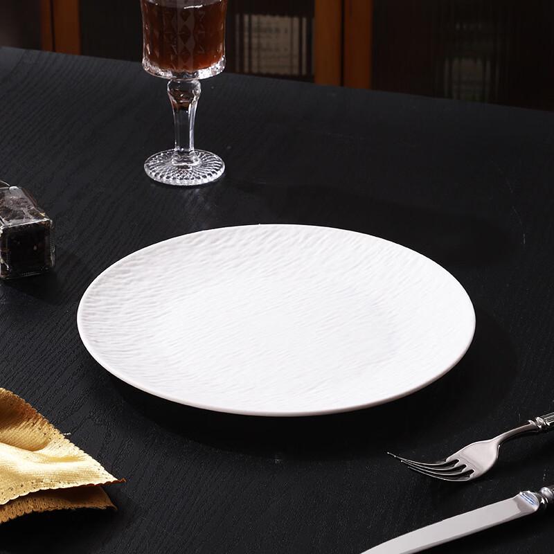 ZISIZ Stone Pattern Round Dinner Plate