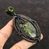 Dragon Bloodstone Pendant Copper Wire Wrapped Pendant Peridot Pendant Gemstone Copper Jewelry Gift For Mother Handmade Pendant Wire Jewelry