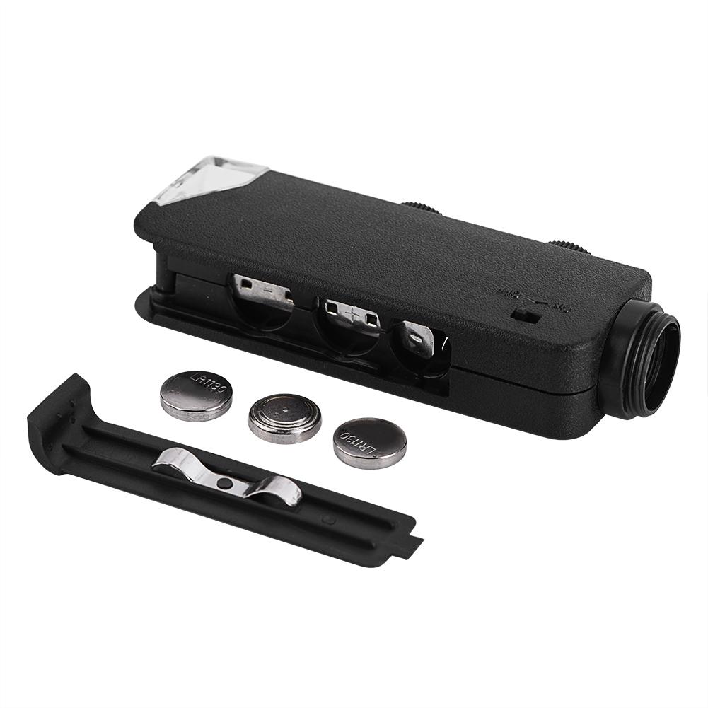 60X 100X Optical Zoom LED Microscope Lens with Clip for Mobile Phones