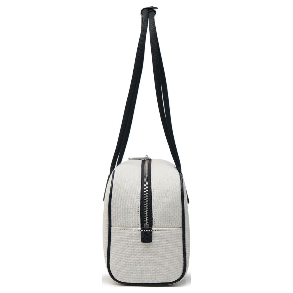 New MLB Artificial Leather Shoulder Bag Shoulder Bag Toast Bowling Bag Unisex Cream White 3ABQL014N-07CRM