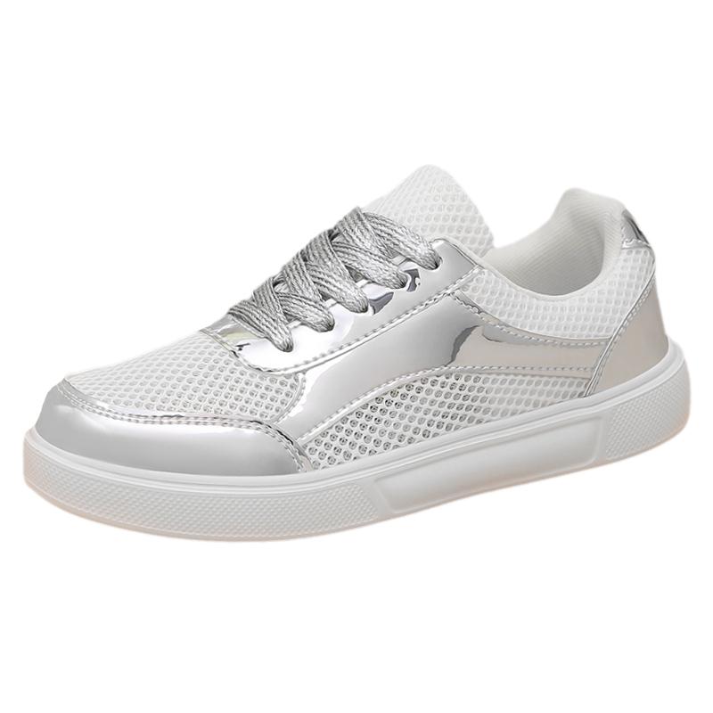 EOFK Women's Glitter Platform Wedge Athletic Tennis Walking Shoes Sparkly Sequin Lightweight Casual Comfort Fashion Sneakers