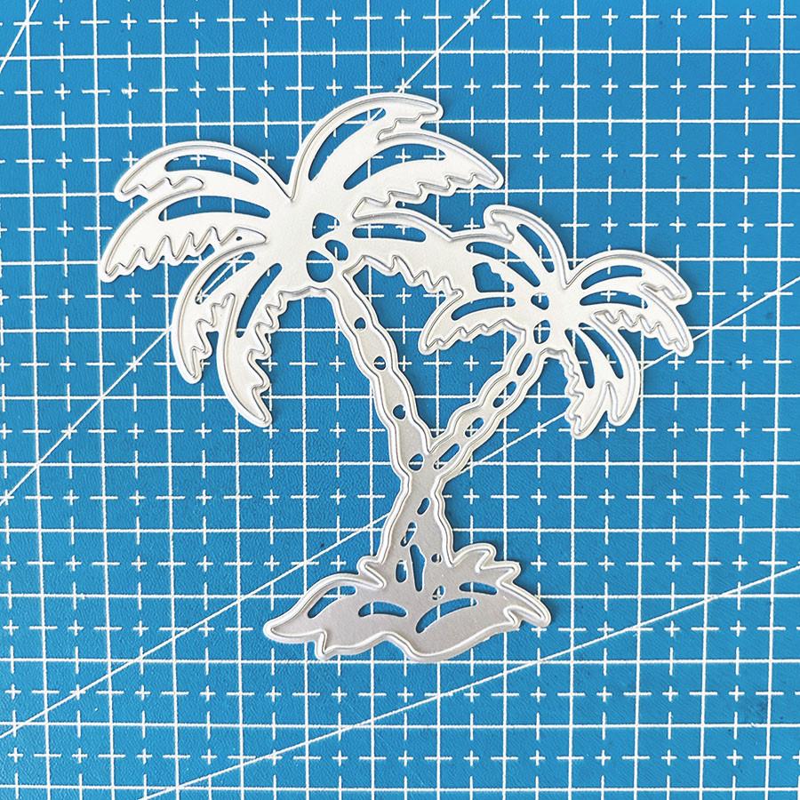 

Металлические вырубные штампы «Кокосовая пальма» Трафарет для DIY Скрапбукинга Фотоальбома Тиснения Бумаги Открыток Поделок Вырубки dies серебряный