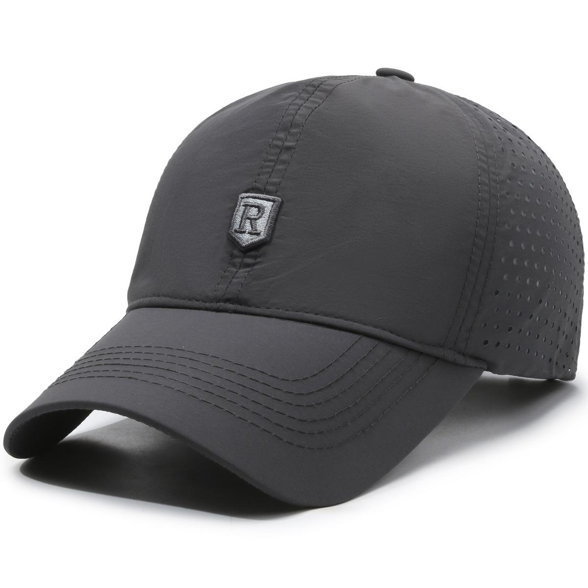 

Breathable Quick-Dry Baseball Cap with Ventilation Holes, Unisex Outdoor Sports Sun Hat, Lightweight & UV Protection 56-60cm темно серый