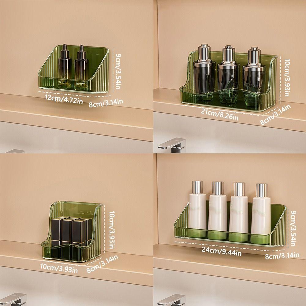 New Multifunctional Cosmetic Storage Box Cabinet Wall Mounted Oblique Desk Storage Organizer Transparent Bathroom Shelves Rack