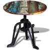 Side Table Reclaimed Wood & Cast Iron 60 X (42 63) Cm
