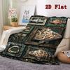 Marine Life Collage 2D Flat Pattern Flannel Blanket, High quality All Seasons, Home Decor, Warmth and Comfort, Perfect for Christmas Gifts.