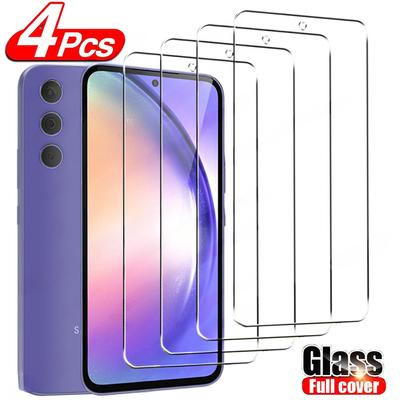 4Pcs Tempered Glass For Samsung Galaxy A54 A53 A52 A51 A71 A34 A14 A24 A33 A22 A23 A70 A73 A12 A13 A32 4G 5G Screen Protector