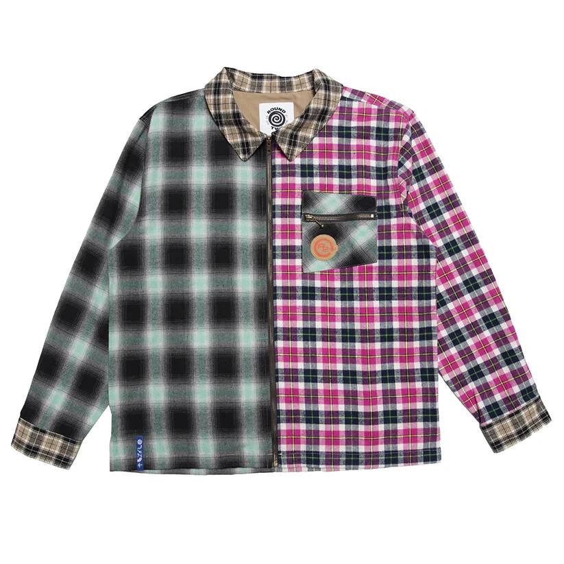 LRG x Round Two Mens Zip Flannel Shirt Jacket NWT 2XL Unisex T-Shirt XL