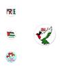 Emblema da Bandeira da Palestina Impresso Artesanato Requintado