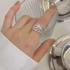 Women's Geometric Minimalist Multi-layer Adjustable Open Ring