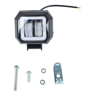 3in Motorcycle LED Headlights with Blue Aperture 20W Waterproof Bright Light Square Fog Light for
