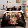 L.A. Guns Skull Rose Graphic Bedding Duvet Cover Set Duvet Cover Pillowcases  (1*Duvet Cover 2*Pillowcases, Without Duvet Insert)