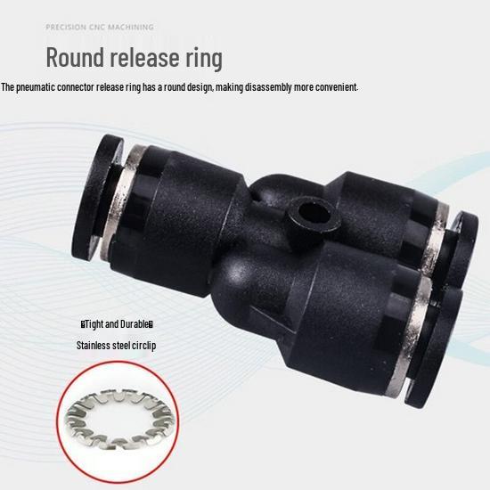 Plastic Push-in Pneumatic Y-type Three-Way Reducing Air Hose Connectors