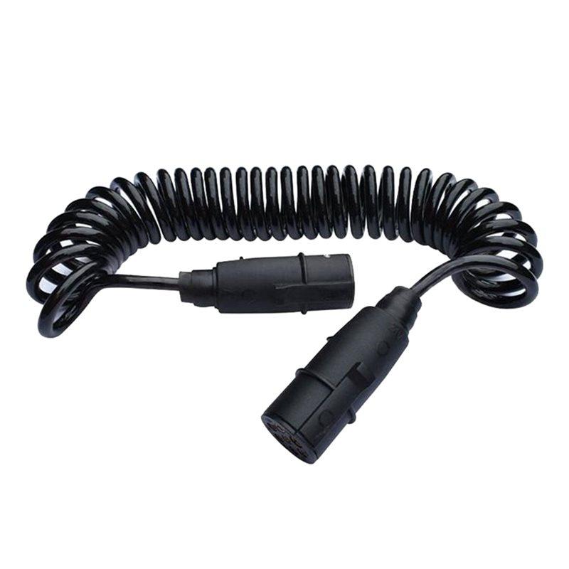 A82M-For Truck And Trailer Breakaway Electrical Plugs 7-Core Spiral Cable Semi-Trailer Connection Cable