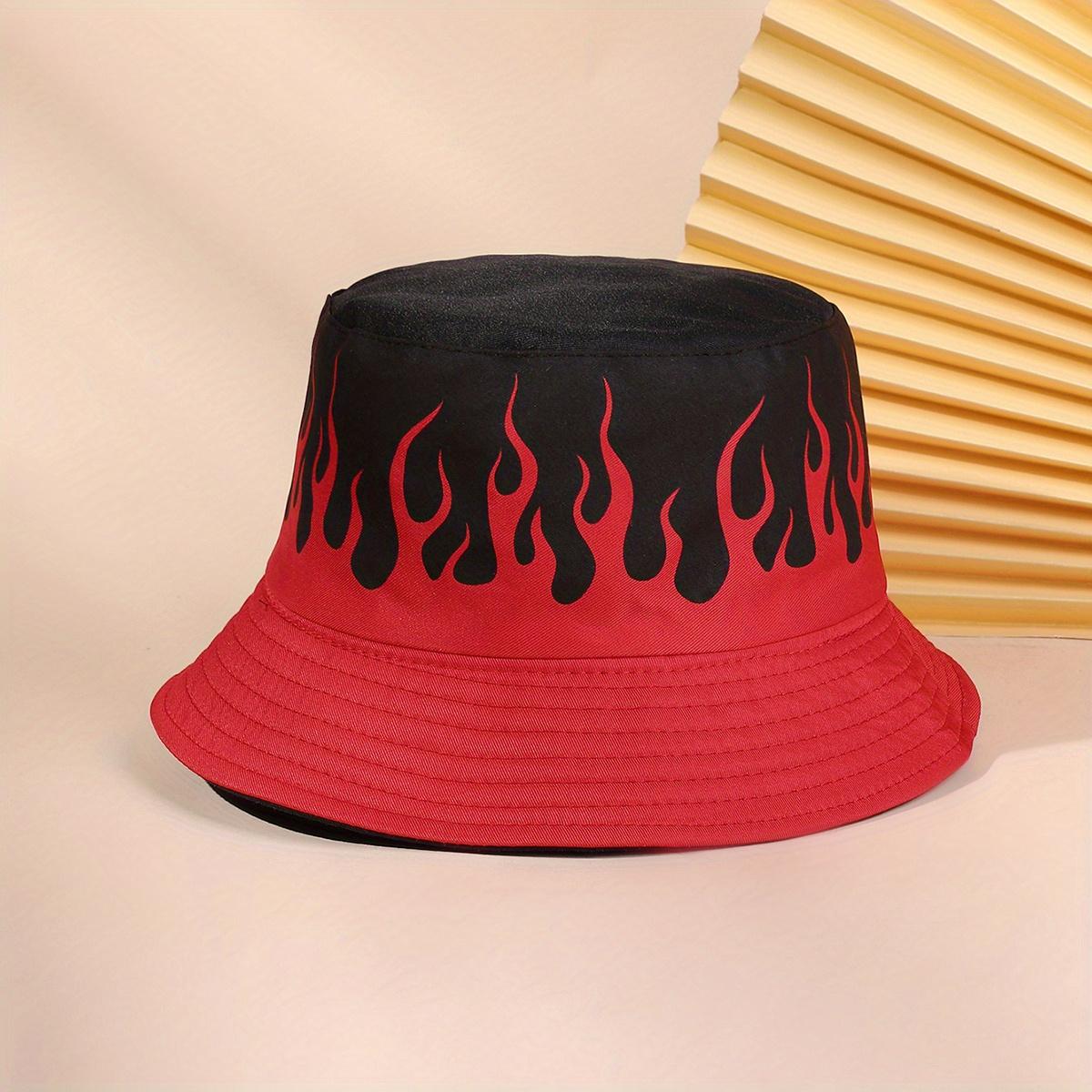 

Flame Pattern Fisherman Hat For Outdoor Beach Travel Unisex Ideal Choice For Gifts