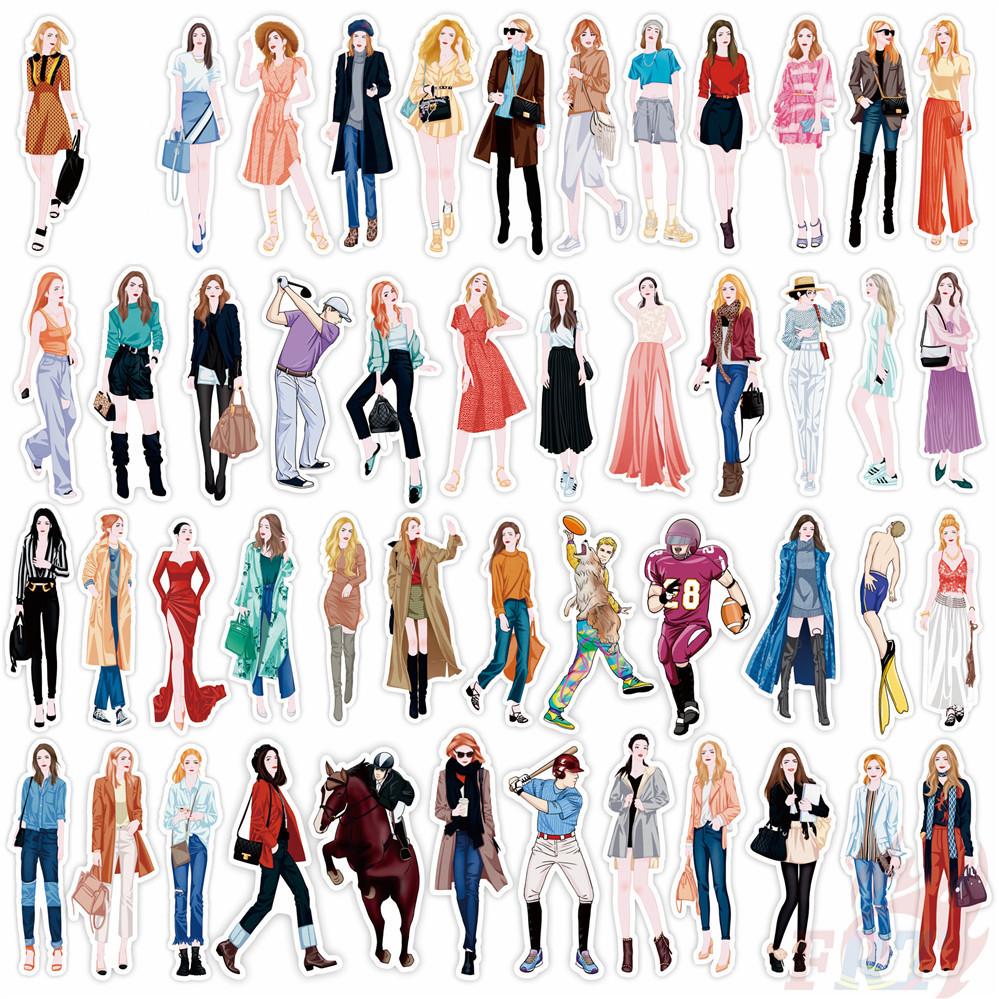 Modern Mori Girls Stickers DIY Scrapbooks Album Decor Decals Stickers