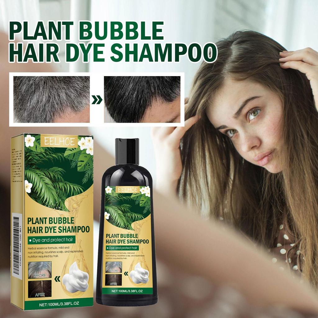Soin Capillaire Mousse Botanique Cheveux Noirs Naturels Cheveux Auburn Beauté Soin Capillaire Couleur Facile Longue Durée Doux et Non Irritant