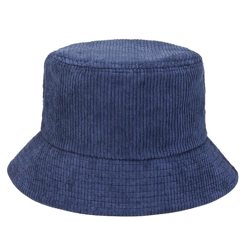 Simple Women Autumn Winter Retro Corduroy Bucket Hat Designer Streetwear Fisherman Caps Hats Beach Cap Outdoor Unisex Panama Hat