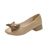 22 spring new round head foot thick bottom fashion casual large size shallow mouth bow