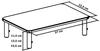 Hajnan Rustic Laptop Monitor Stand With Shelf + Drawer