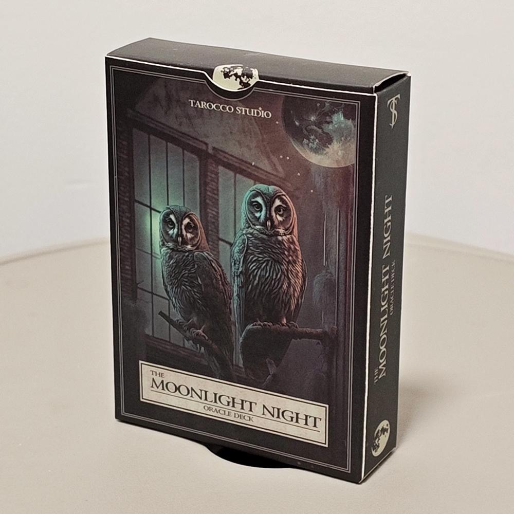 The Moonlight Night Lenormand Oracle Deck - 9*6cm 44 Cards Gothic Fantasy Divination Cards Double-embossed Cardstock