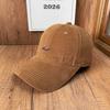 Retro Texture Washed Cotton Soft Top Cap Simple Small Letter Embroidered Baseball Cap Men and Women Daily Shopping Autumn and Winter