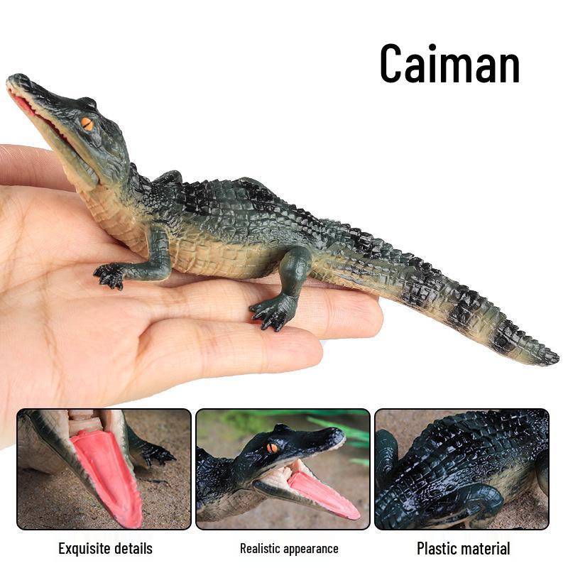 Crocodile Animal Model Toy: Caiman, Gharial, Nile Crocodile, Wild Boar, Deinosuchus - Kids' Educational Ornament