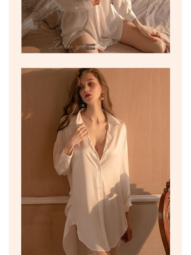 Xianyi Women's Sexy Boyfriend Style Summer Pajamas: Thin, High-End, Plus Size, Wearable Outside.