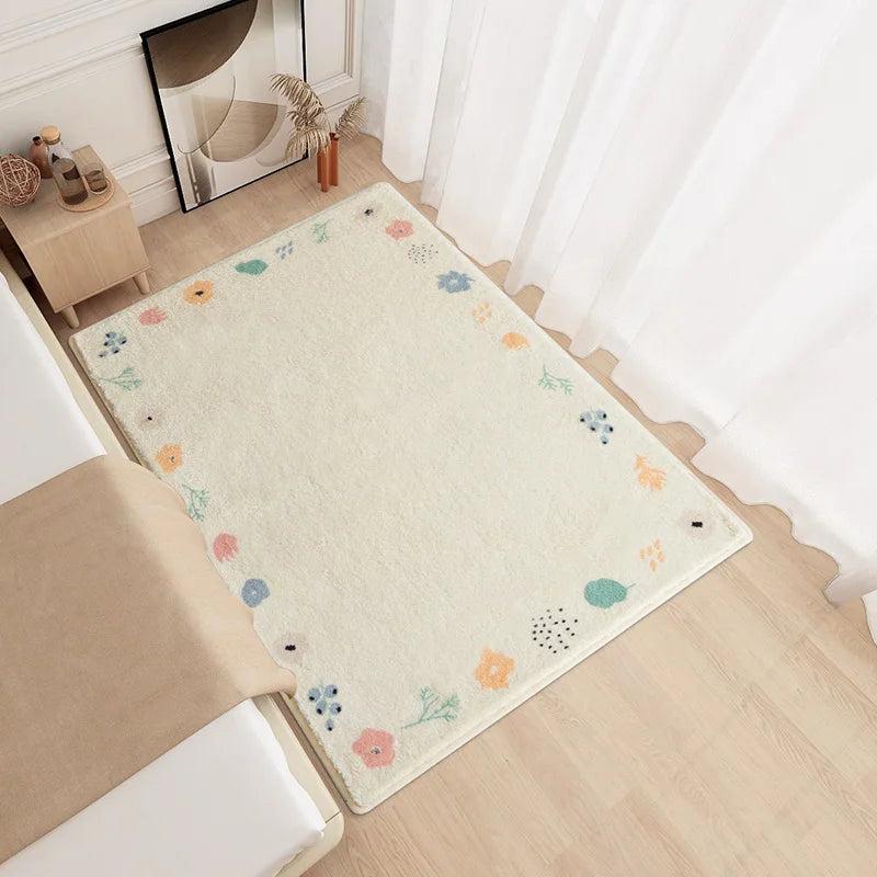 Bedroom Carpet Bedside Soft Carpets Cream Color Living Room Decoration Floor Mat Home Study Room Cloakroom Fluffy Soft Rug