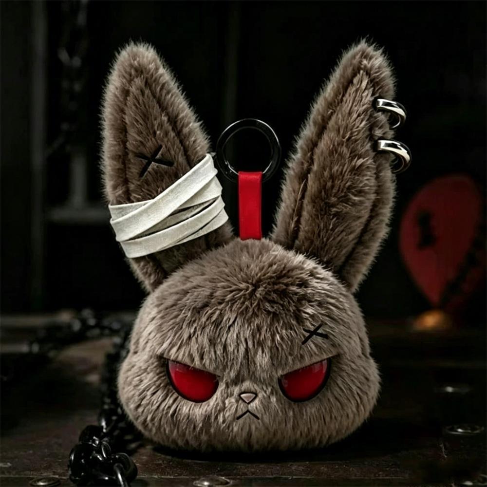 Best- Popular Gothic Dark Rabbit Pendant Bully Rabbit Plush Toy Keychain Creative Niche Gift For Girls Special Gifts