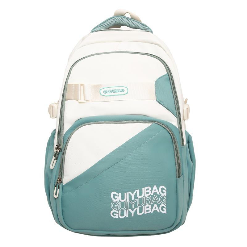 

New Fashion Style Junior High School and College Students School Bag Large Capacity Lightweight Backpack Simple Texture Backpack