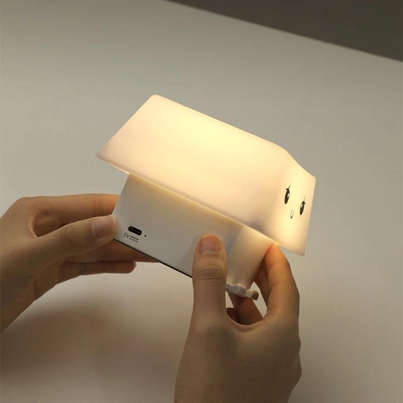 LED Night Lights Bedside Table Lamp Room Decoration USB Rechargeable Led Lamp Decor Holiday Baby Bedroom For Birthday Gift