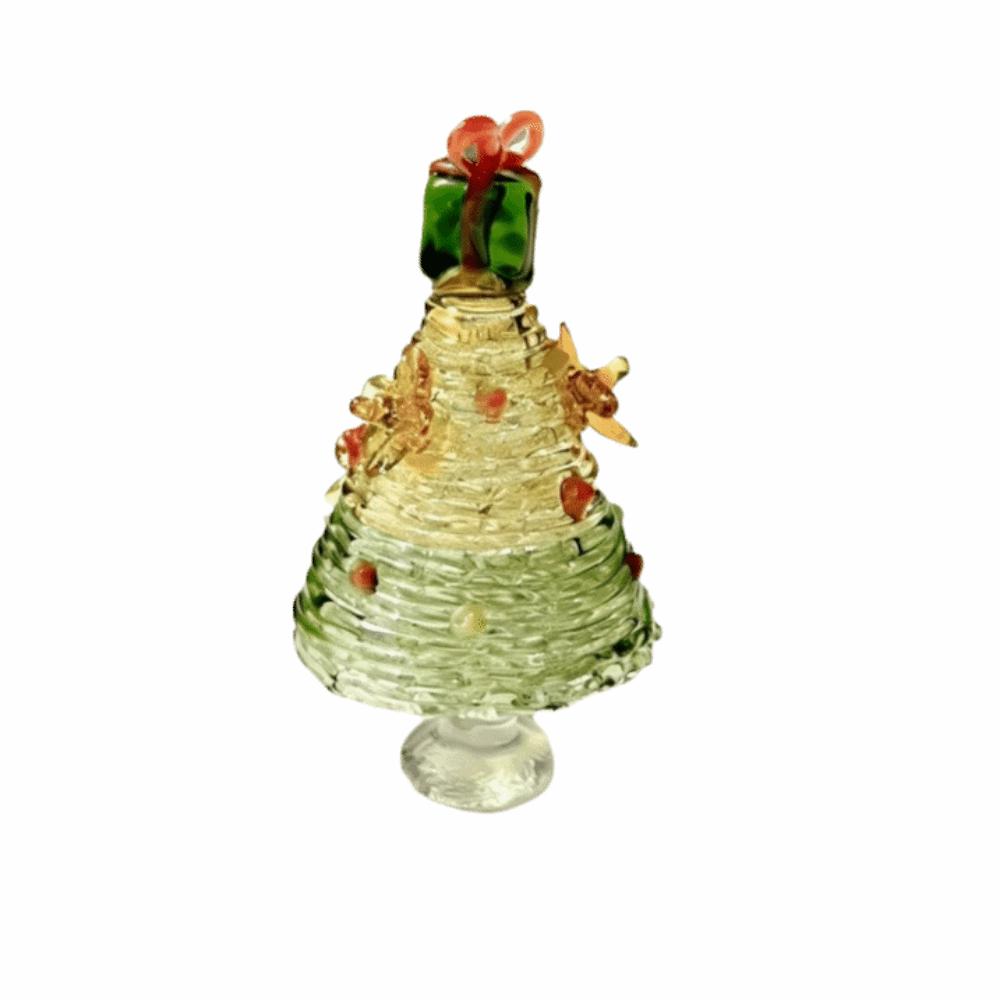 Home Decor Christmas Tree Figurines Brushed Glass Christmas Decoration Crystal Christmas Tree Gift