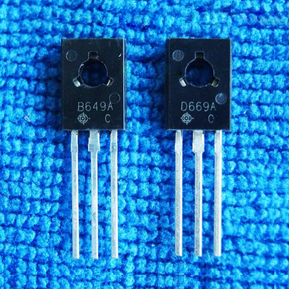 

20 шт. 2SB649A 2SB649 B649A 2SD669A 2SD669 D669A Транзистор TO-126 160 В 1,5 А PNP NPN 2SB649A + 2SD669A B649A + D669A Транзисторы